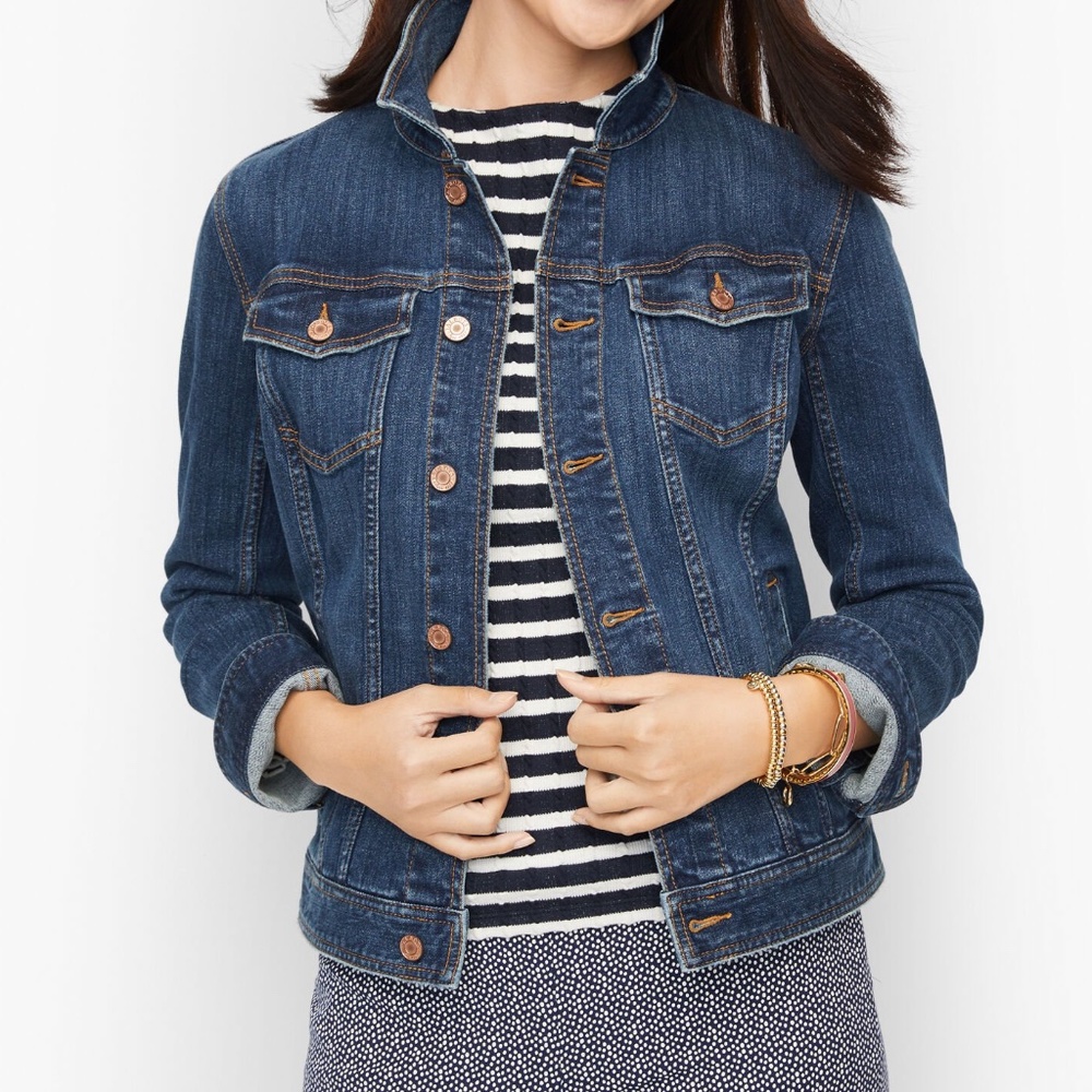 Classic Blue Denim Jacket, Talbots, PM